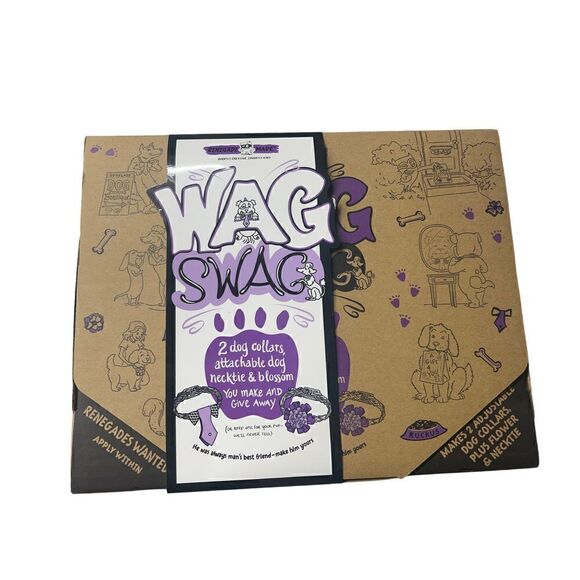 Renegade Made Wag Swag KIT Vegan Leather and Buckle DIY Dog Collar Craft Kit - Picture 1 of 2